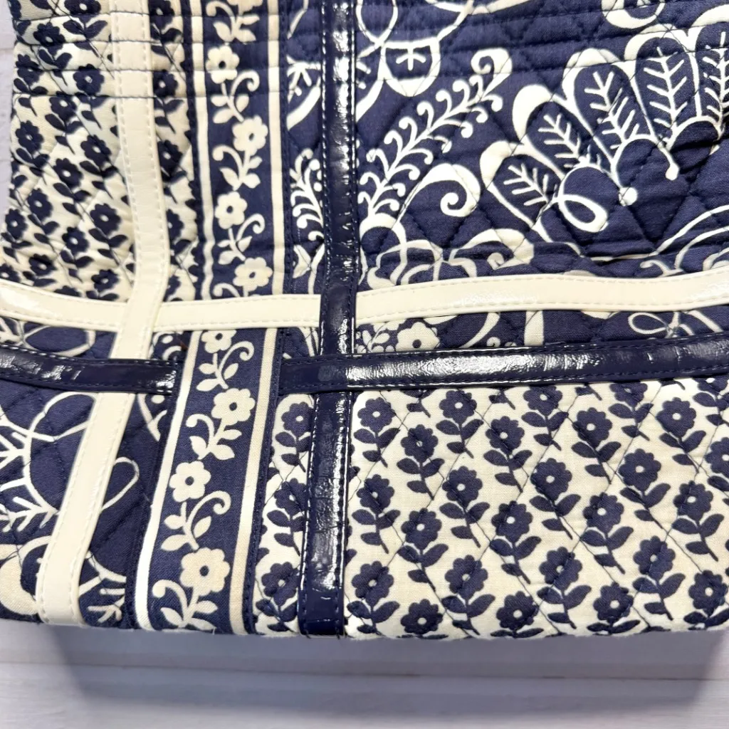Vera Bradley Marie Bucket Bag in Blue Twirly Birds Print - Image 2