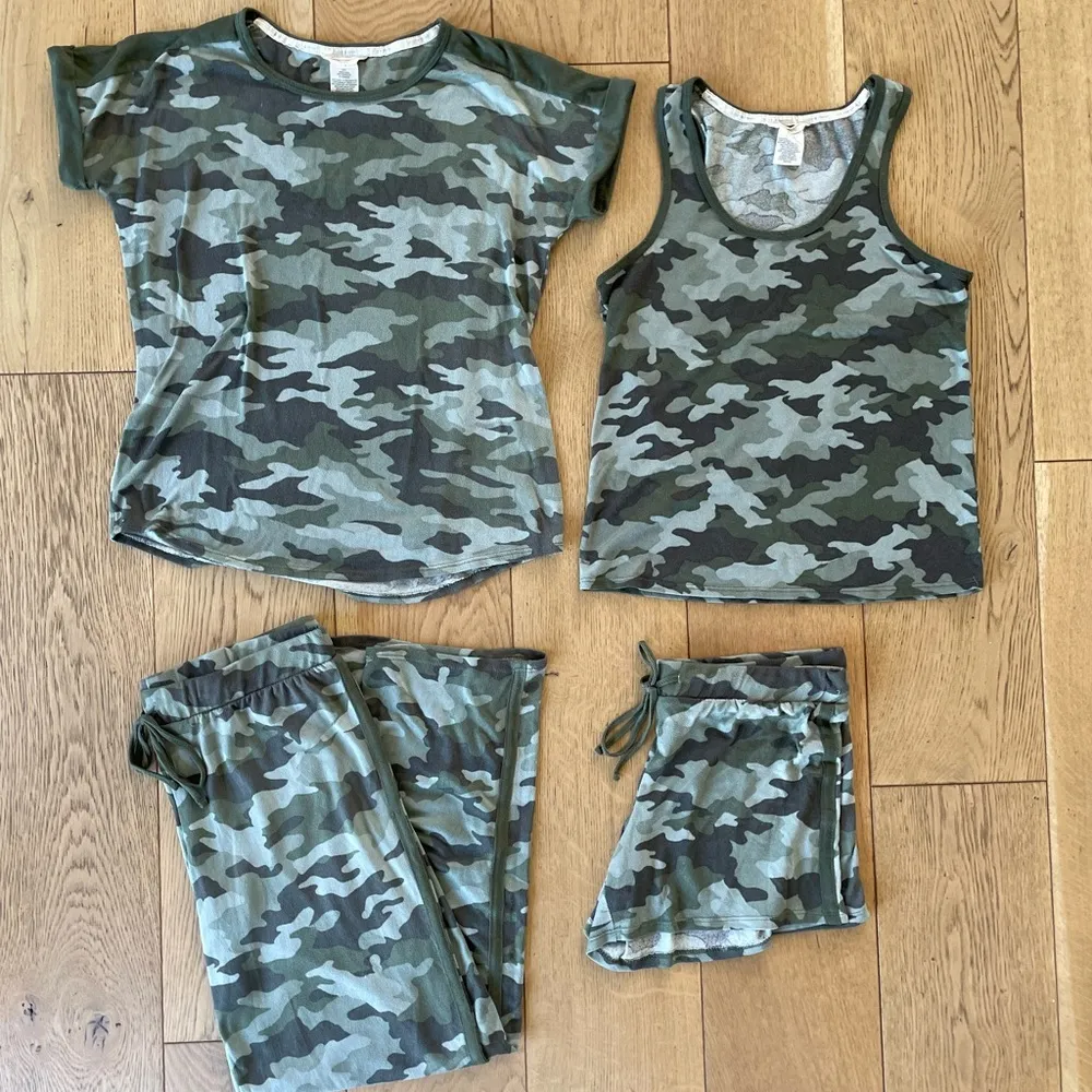 Lucky Brand Ladies' 4 piece Tee, Tank, Short & Pant Pajama Set - Image 5