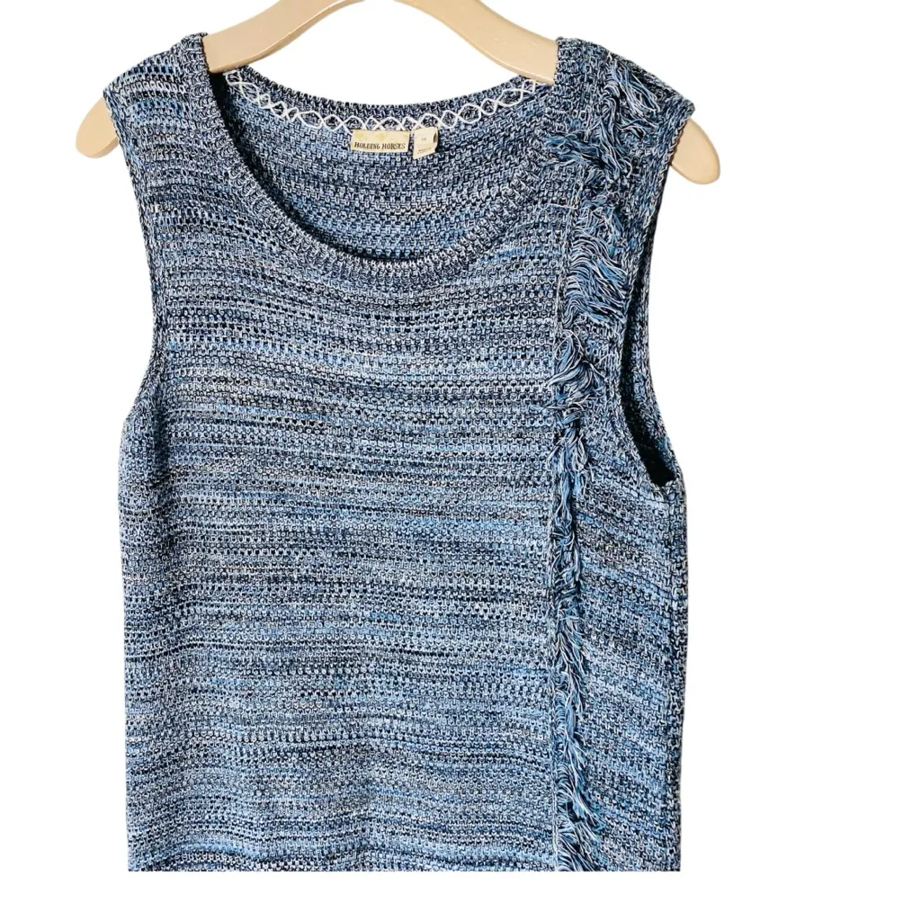 ANTHROPLOGIE HOLDING HORSES Tweed Knit Fringe Dress - Image 4