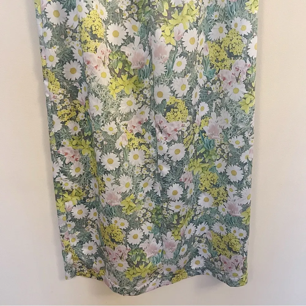 Daisy Meadow Floral Printed Satin Midi Skirt Size XS Bloggers Fave Holiday - Image 7