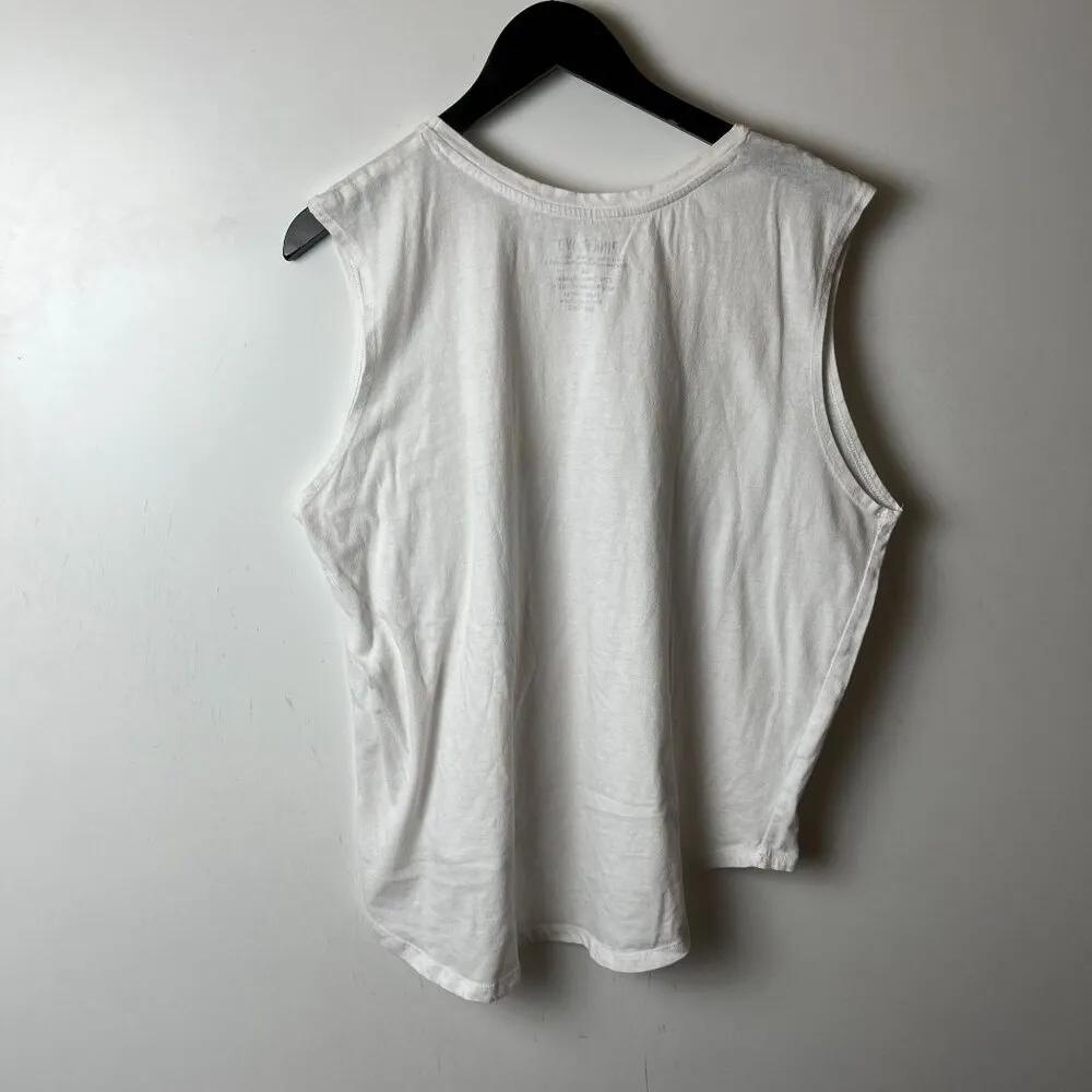 Pink Floyd Tank Top Womens White 3XL XXXL Metallic Band Graphic Muscle Shirt - Image 3