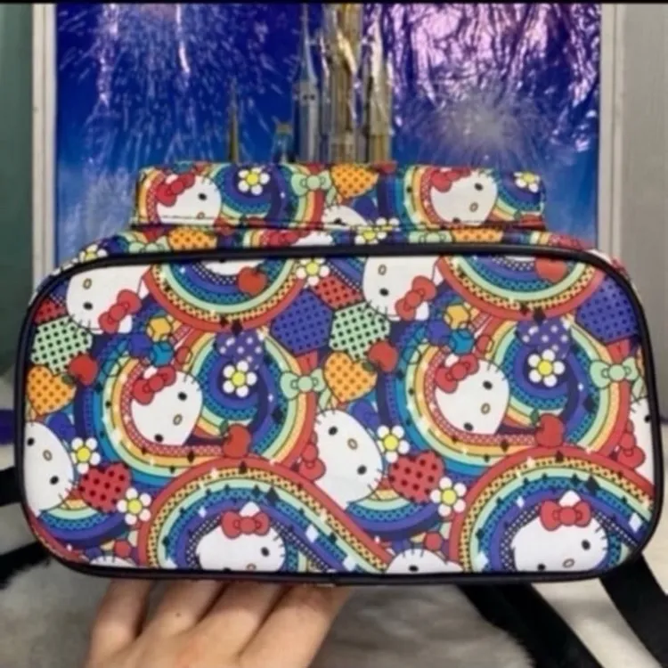 Sanrio Rainbow hello kitty heart logo loungefly mini backpack - Image 7