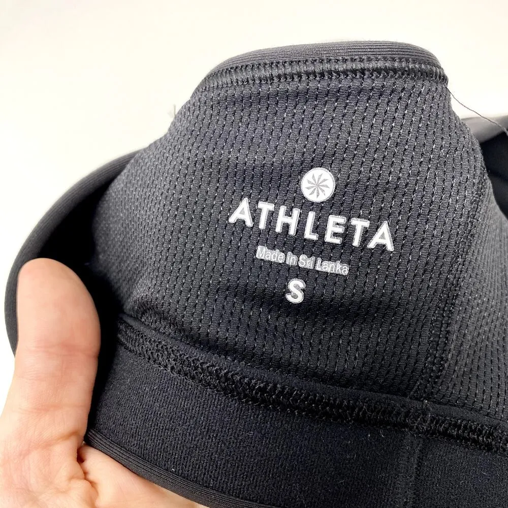 Athleta Black Criss Cross Back Scoop Neck Athletic Workout Sports Bra S - Image 4