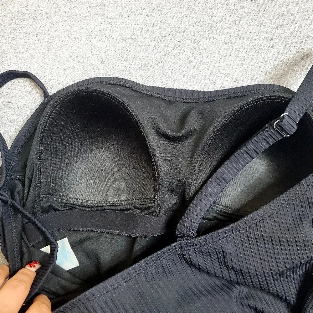 Kona Sol Ribbed Black One-Piece Swimsuit - Image 8