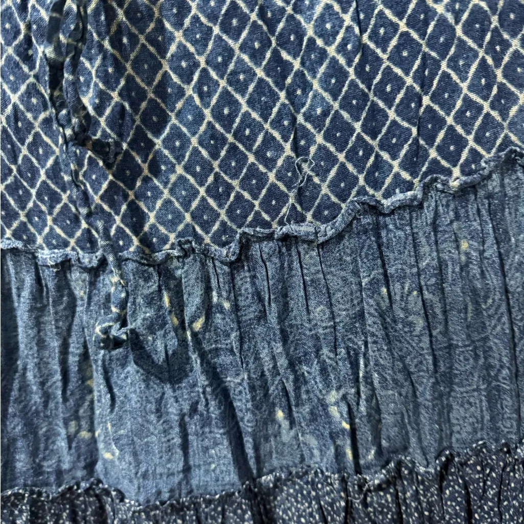 Lauren Ralph Lauren New Blue Womens Size Large L Tiered Peasant Skirt x‎ - Image 3