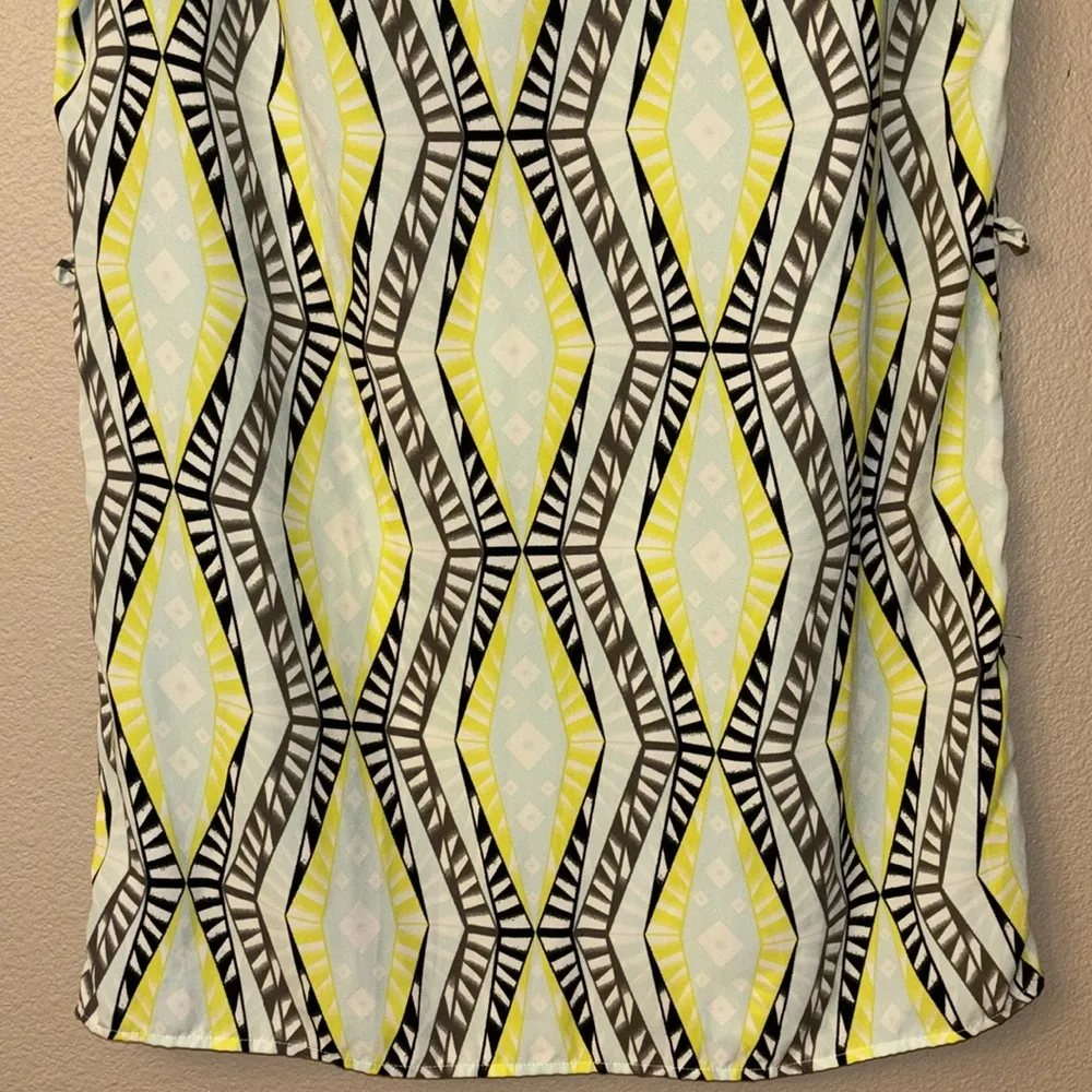 Love 21 Forever Geometric Print Tunic Mini Dress Size Large Black Green Blue - Image 10