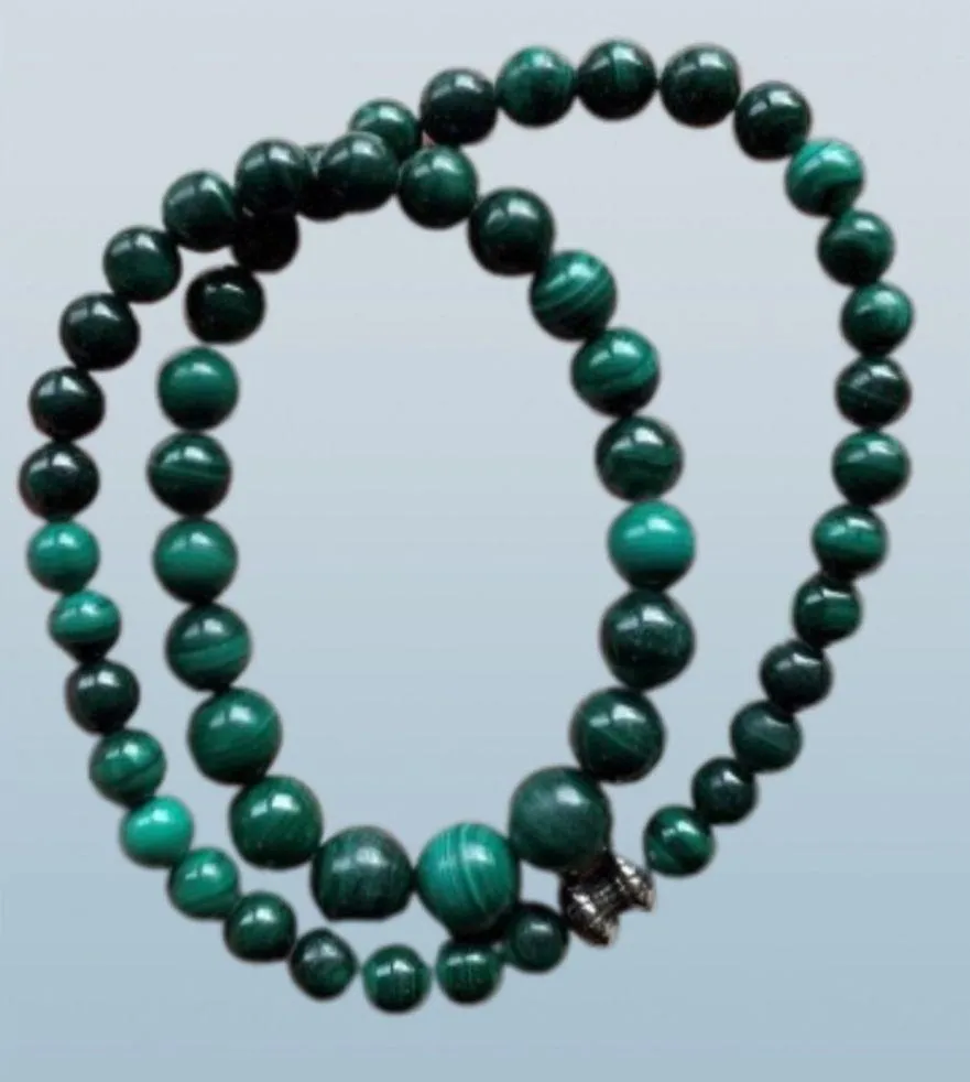 JAY KING DTR DESERT ROSE 925 Malachite Graduated Sterling Silver Necklace - Image 3