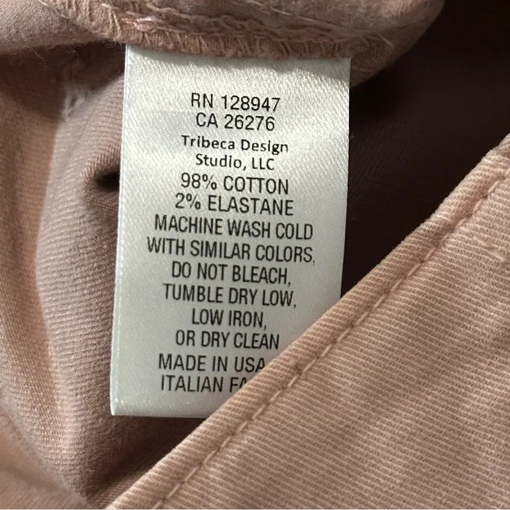 Nili Lotan Women’s Size 4 Blush Pink Cotton Chino Jenna Cropped Pants - Image 6