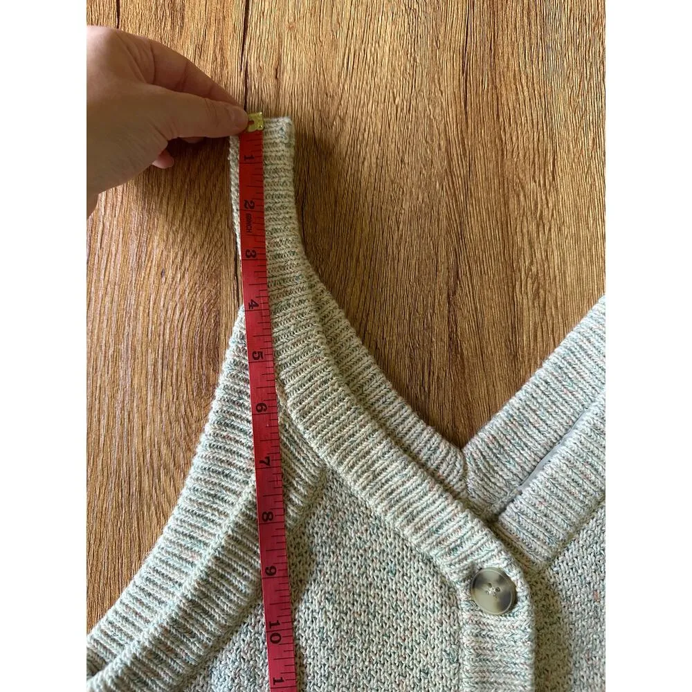 Madewell Rainbow Marbled Wakefield Button Front Sweater Tank XS - Image 5