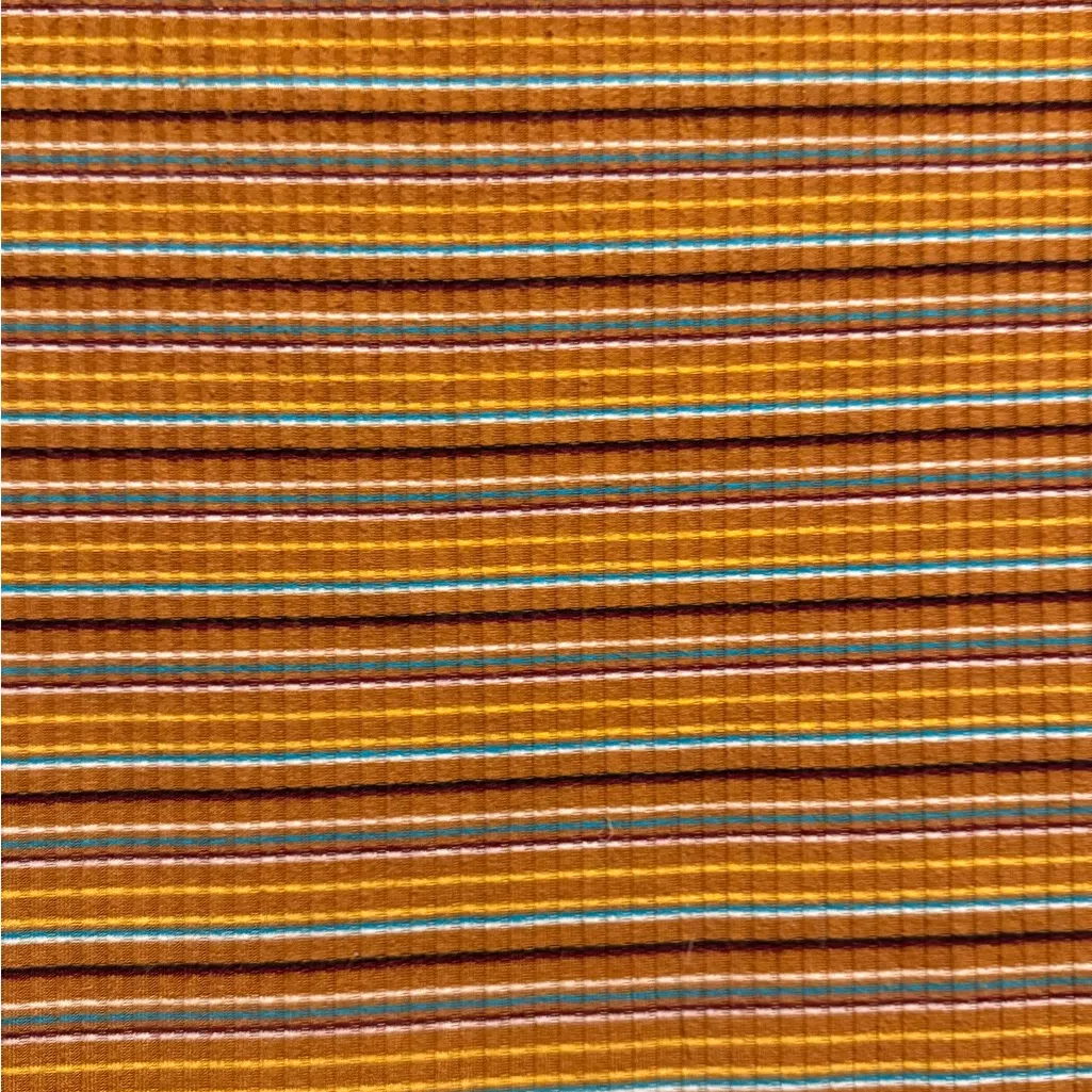 Arizona Jean Company Striped Off-Shoulder Ribbed Long Sleeve Crop Top Size S - Image 7