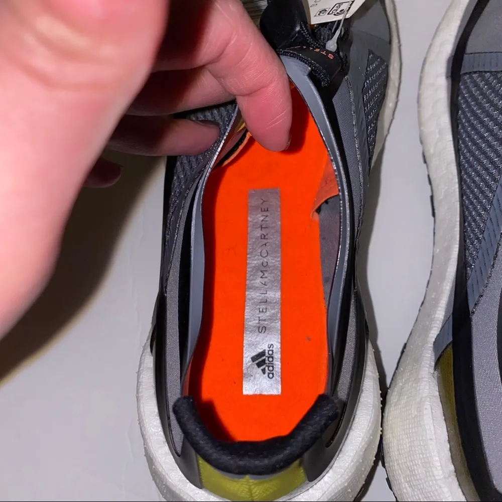 ADIDAS by Stella McCartney Pulse Boost HD Running Sneakers orange yellow sz 5.5 Gray - Image 13