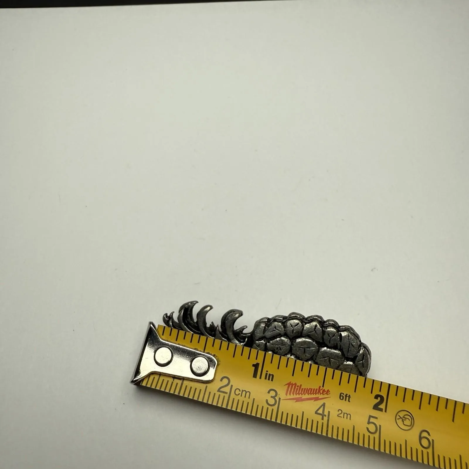 Metzke Pineapple Fruit Brooch Pin Pewter Tone Signed Silver - Image 3