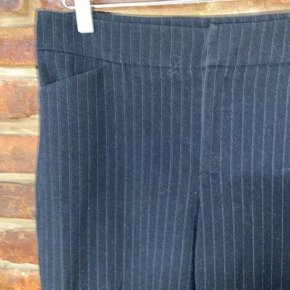 Rafaella Black & White Pinstripe Wide Leg Dress Pant Trousers Women's Size 10 - Image 7