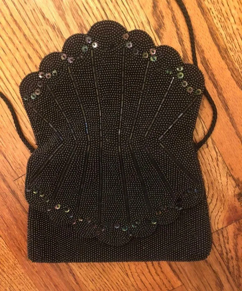 Black Sequin Evening Bag - Image 4
