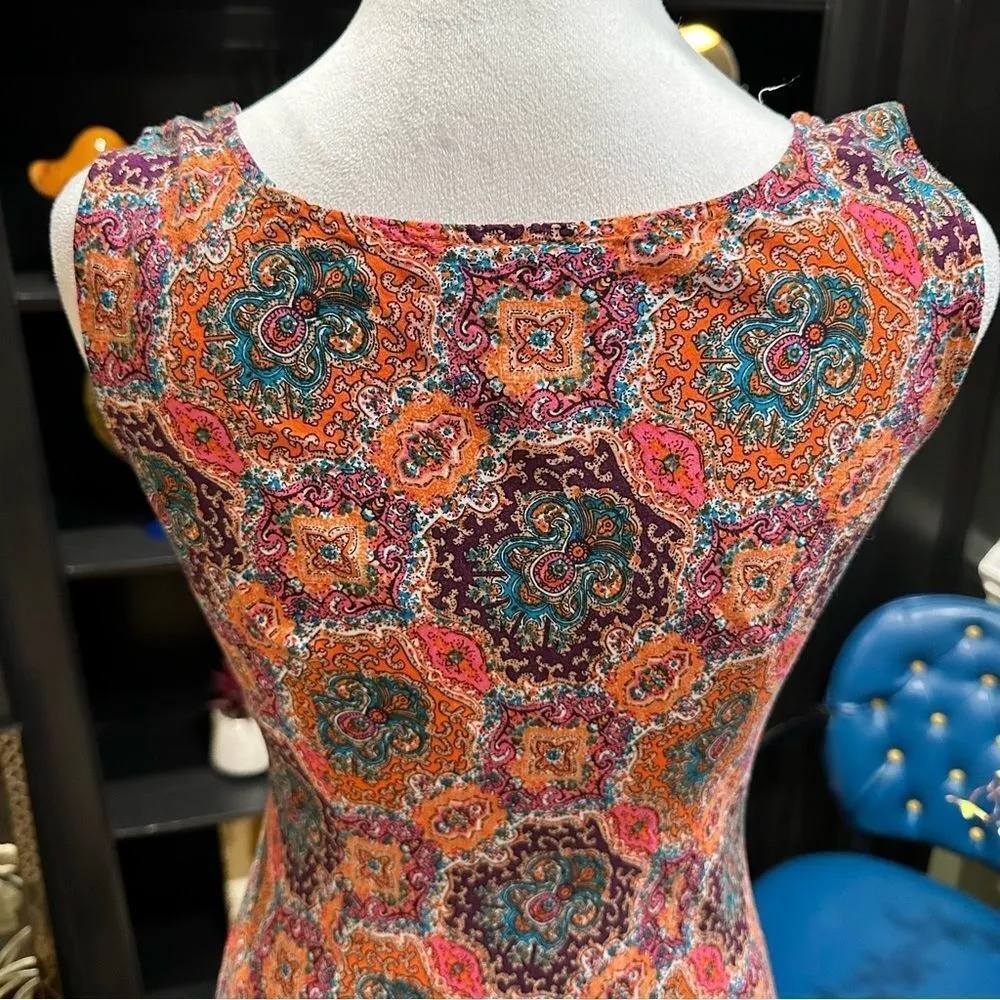 Sundance Terra Maxi Sleeveless Dress Size Small Orange - Image 8