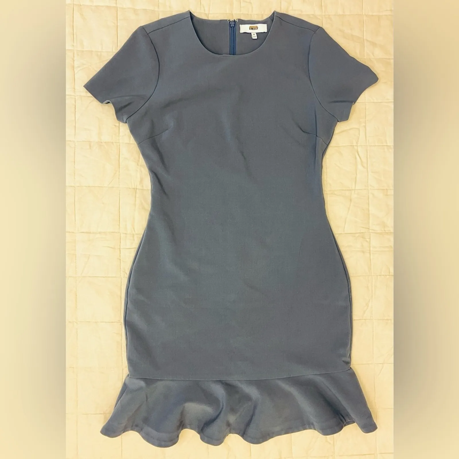 Likely Periwinkle Becket Ruffle Hem Mini Dress Fairycore Cocktail Coquette- 10 - Image 3