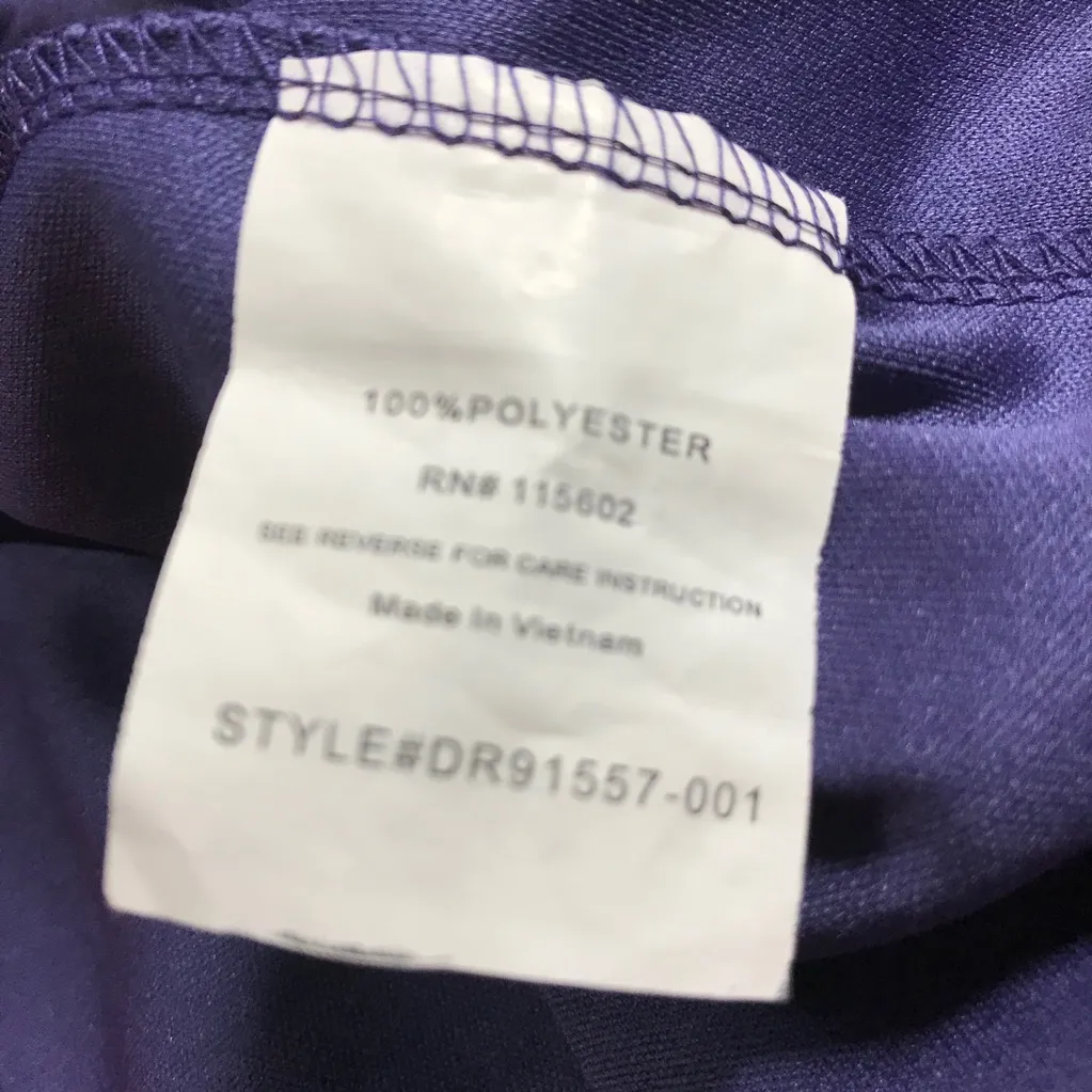 Lush Dress Blouson Feminine Polka Dots Bare Back‎ Purple Pink Sleeveless Size XS - Image 4