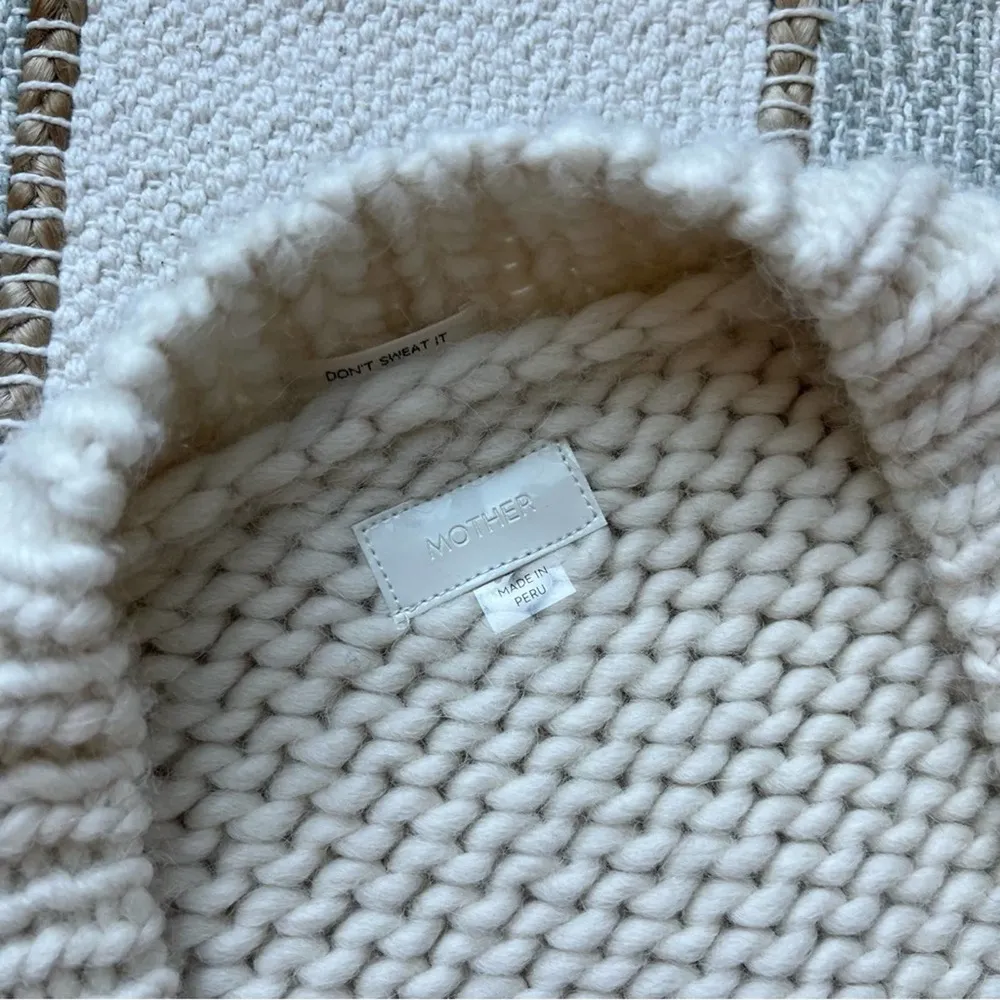 Mother Soul Serenade Criss Cross Chunky Knit Pullover Jumper Sweater Size Medium - Image 11