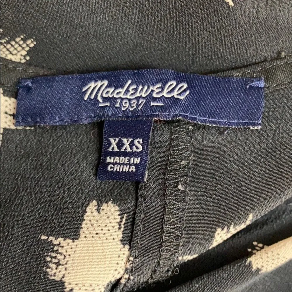 Madewell Sleeveless Button Up Silk Strokedash Size XXS - Image 7