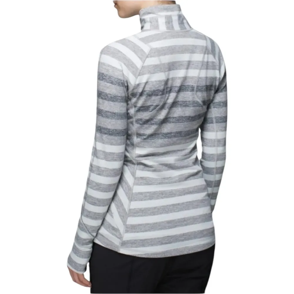 Lululemon Race Your Pace 1/2 Zip in Marshmallow Stripe Heathered Slate Size 4 - Image 2