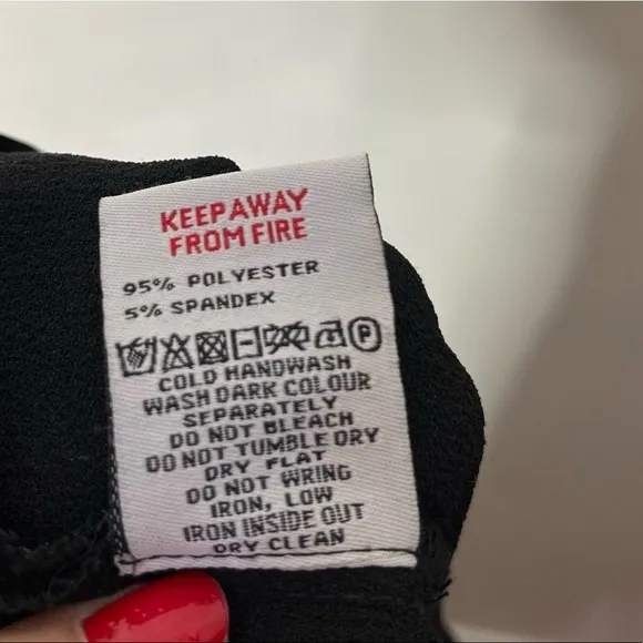 AQ/AQ Laurent High Waisted Wide Leg Trouser Pants Women’s 10 Black Pin Tuck - Image 11