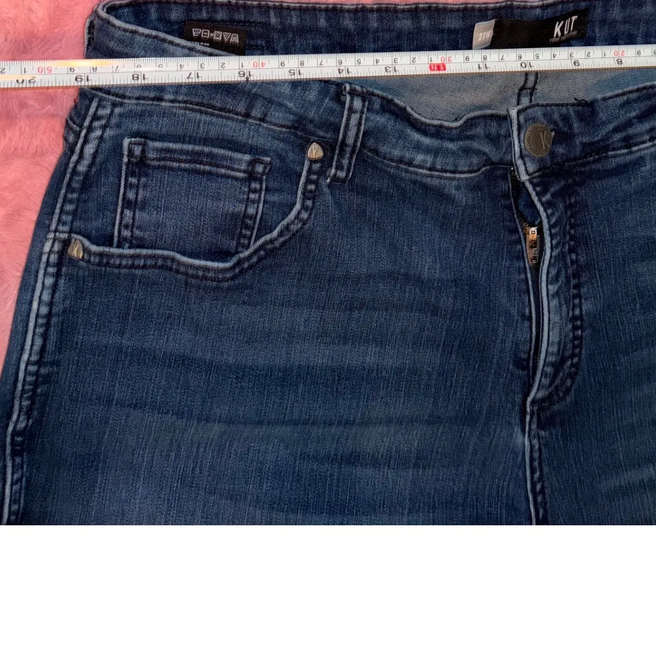 KUT From The Kloth Jeans Blue Denim Straight Leg Pants Womens Size 22W - Image 8