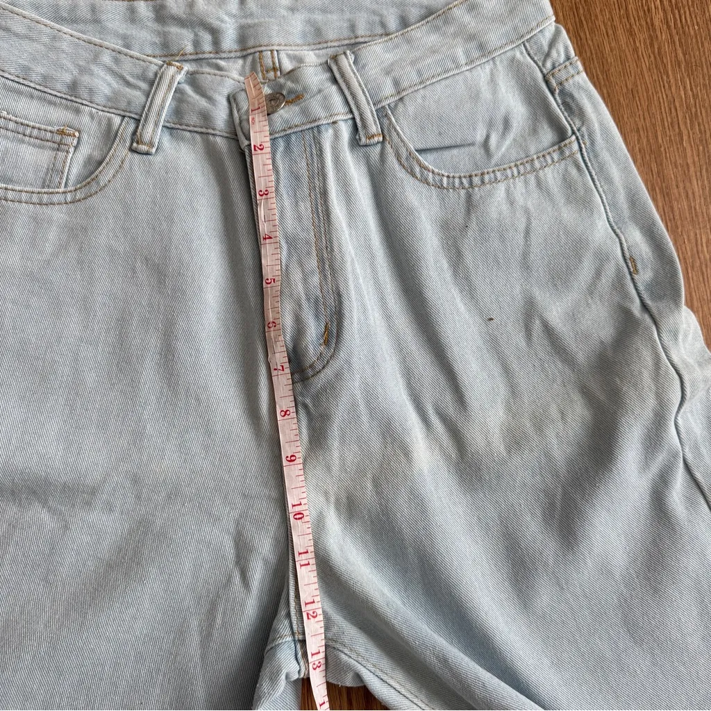 SHEIN Flare & Wide Leg Jeans Light Blue Size Medium - Image 5