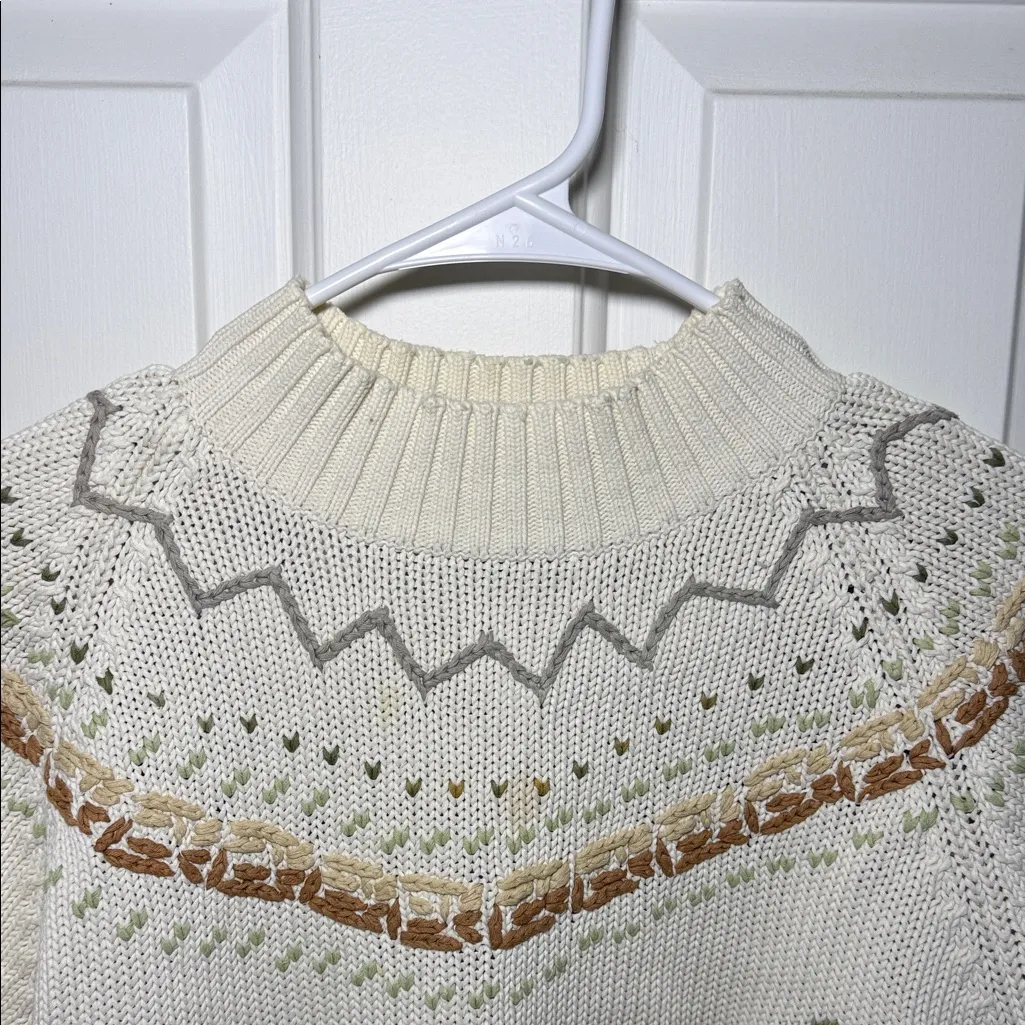 Eddie Bauer Floral Crew Neck Sweater - Image 3