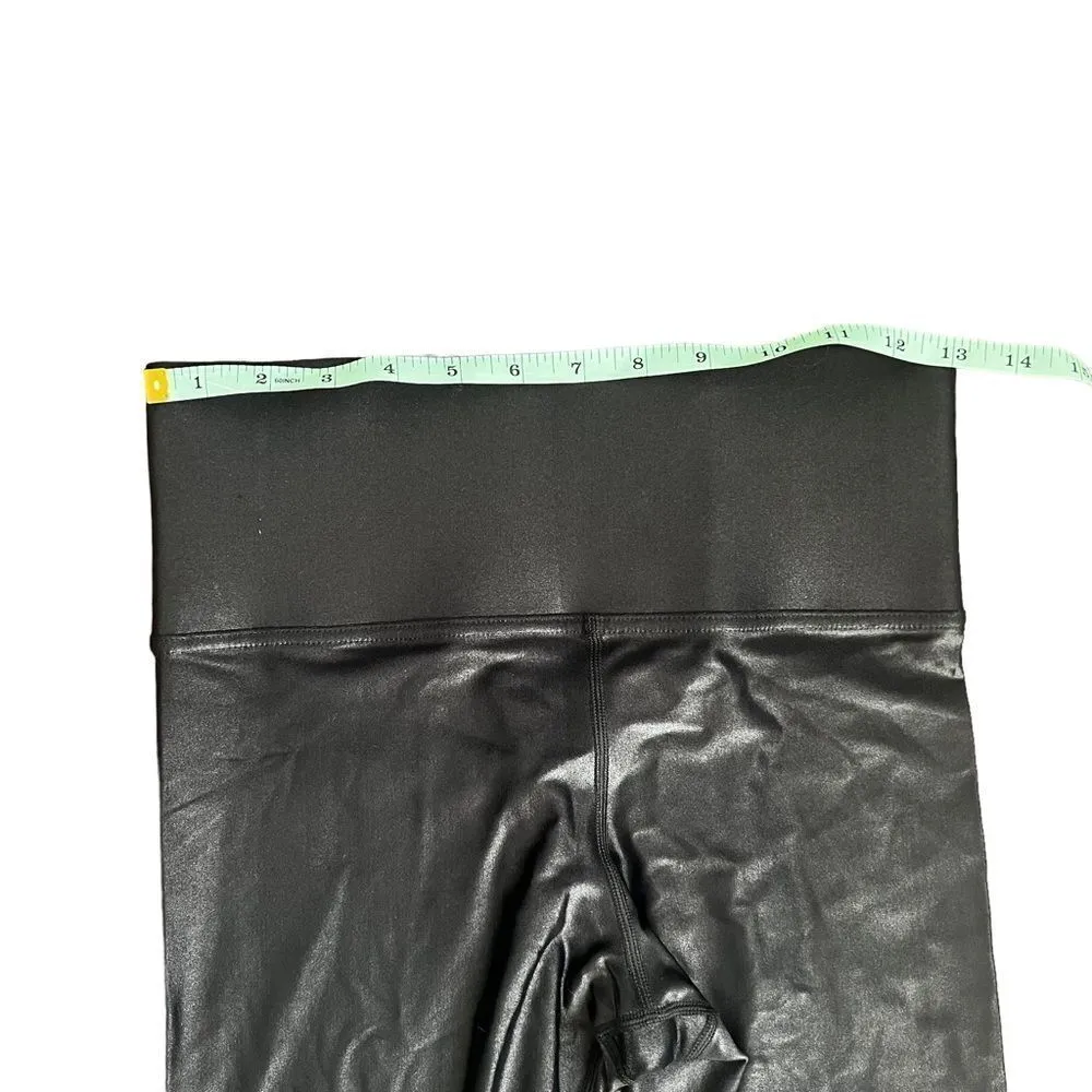 Carbon 38 High Rise Full Length Liquid Faux Leather Leggings Small Black - Image 8