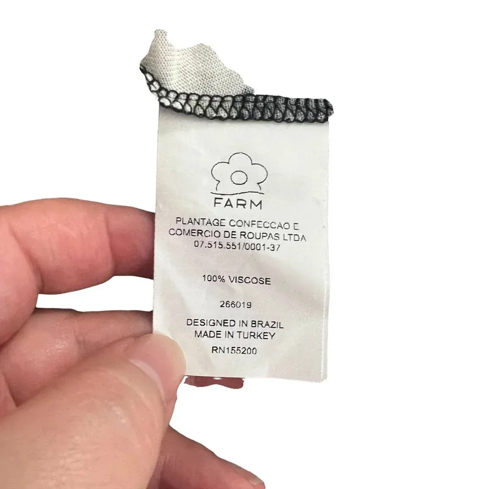 Anthropologie Farm Rio Top Blouse Long Sleeve Jersey‎ Floral Print Black Size XS - Image 11