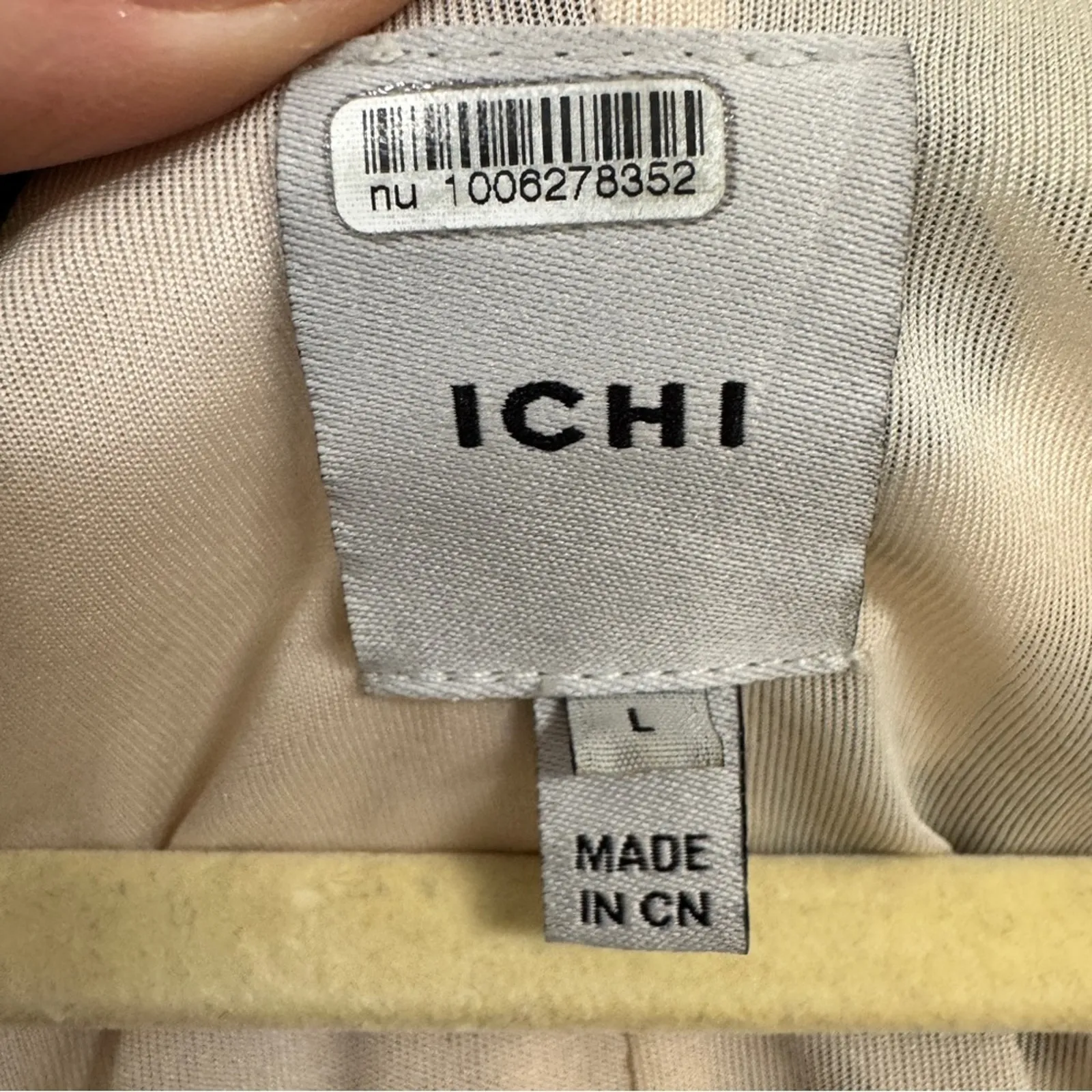 Ichi Green Cream Floral Long Sleeve Mini Dress Womens L Casual Boho Size L - Image 6