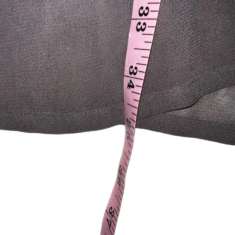 Chan Luu Sheer Beaded Gray Mini Dress XS Fairycore Y2K Whimsy Goth - Image 9