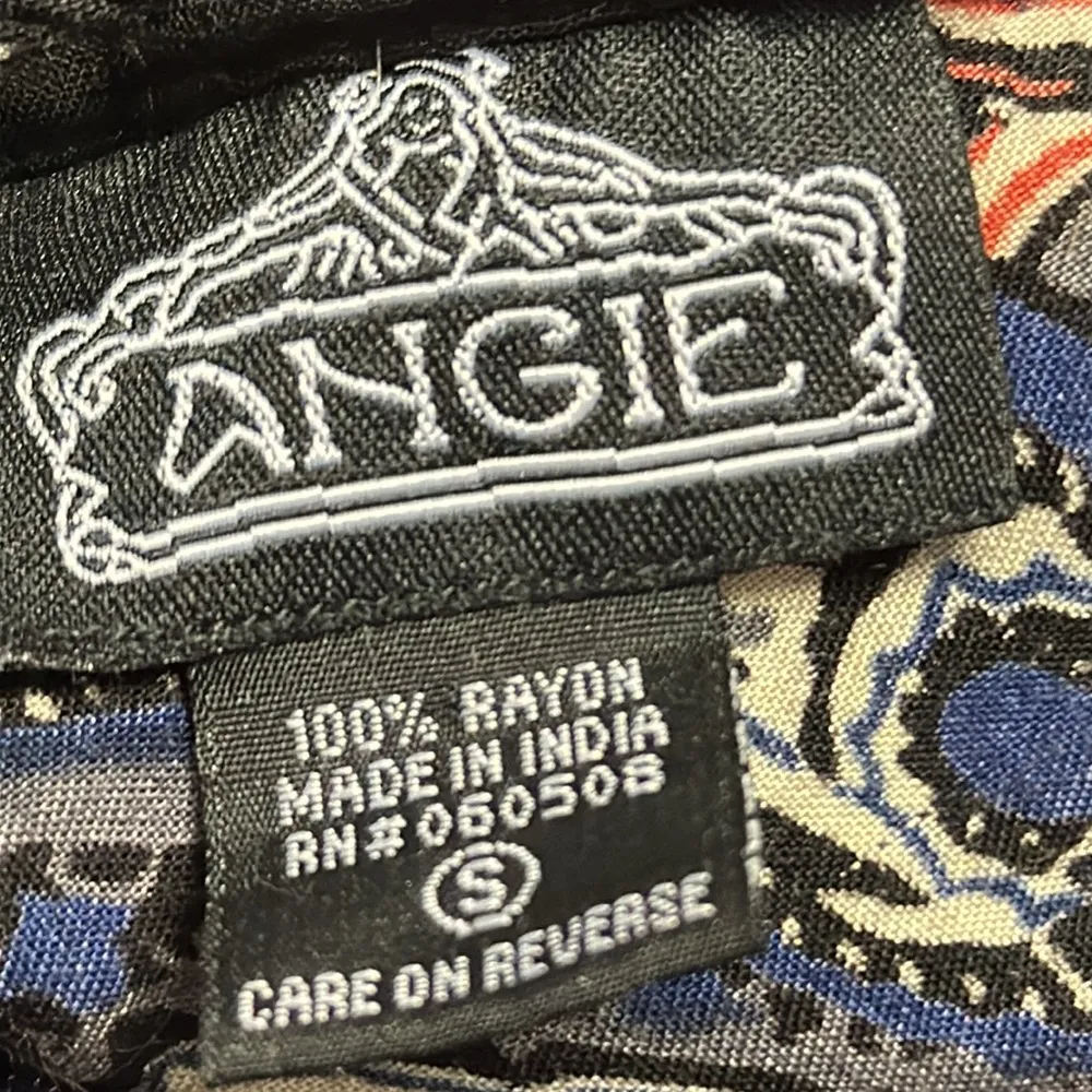 Angie Rayon Spaghetti Strap Multicolor Shorts Romper with Pockets Womens Small - Image 12