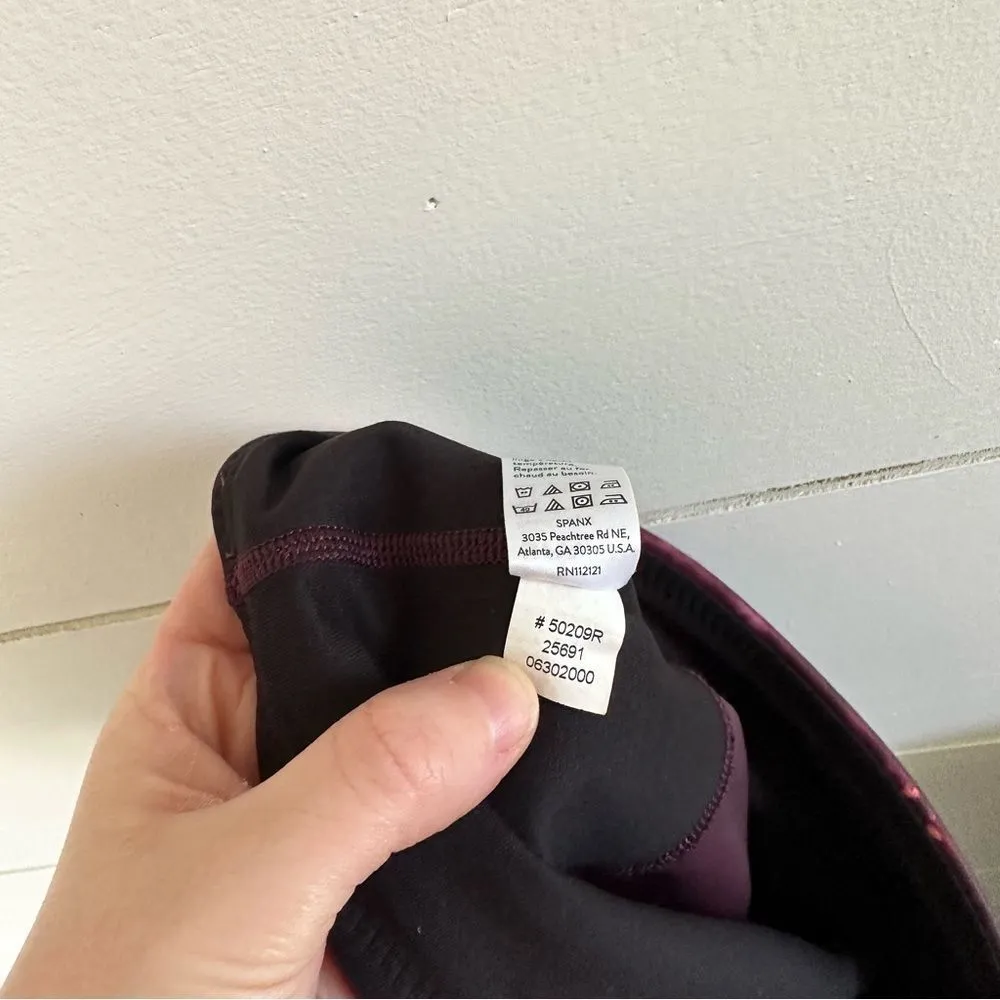 SPANX Women’s Small Leggings Wine/Orange Tie Dye - Image 5