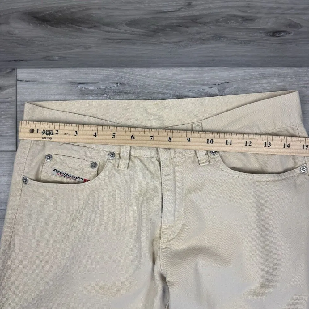 Vtg Y2K Diesel Low Rise Bootcut Flare‎ Trouser D-Sire Pants Khaki Embroidered 29 - Image 6