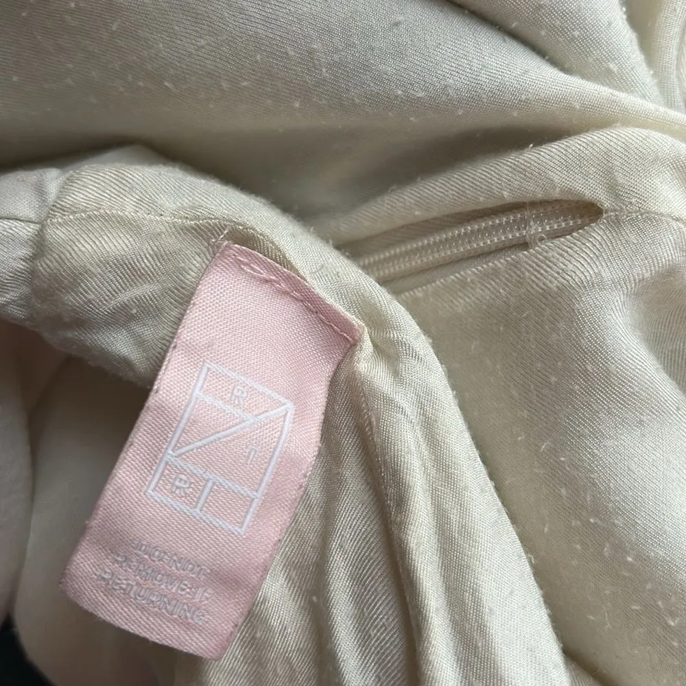 Rebecca Taylor Cut Out Printed Skirted Linen Blend Romper(Size 2 ) - Image 5