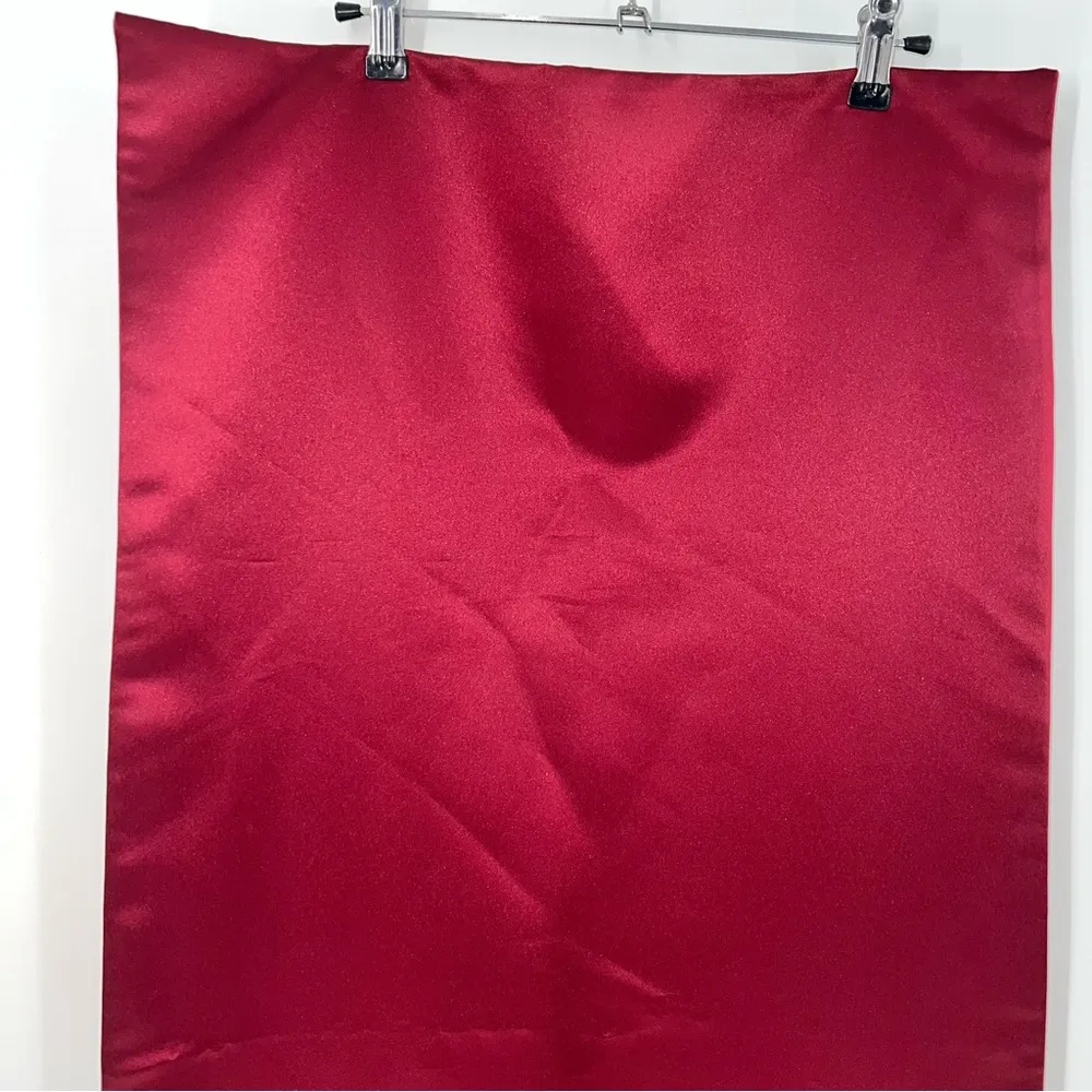 One Heart Elegant Velvet Burgundy Maxi Skirt w/Burgundy Long Satin Wrap - Image 11