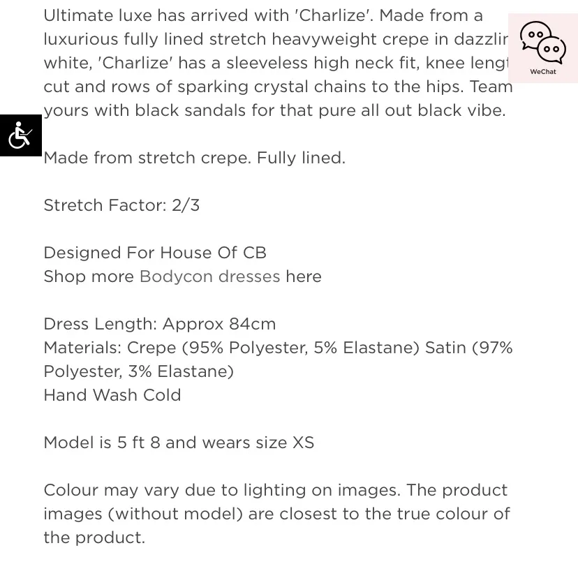 HOUSE‎ OF CB 'Charlize' Black Crystal Trim Dress /Size XS rhinestones NWOT - Image 14