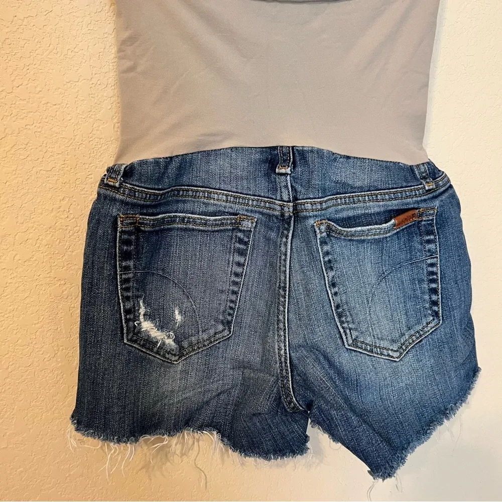 Joes Raw Hem Denim Maternity Shorts - Image 4