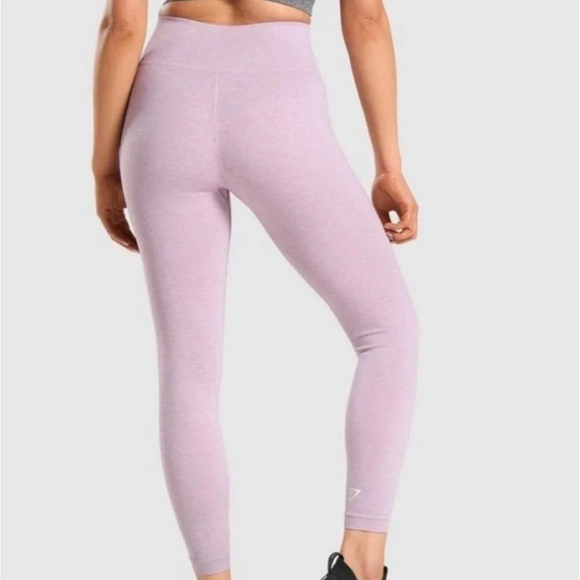 Gymshark Women's Adapt Marl Seamless Leggings Light Purple Size  L - Image 2