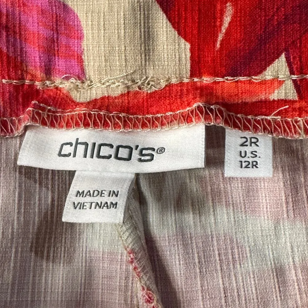 Chico’s SZ 2R (12R) Brigitte Slim Leg Crop Pants So Slimming Feather Pull-On New - Image 6