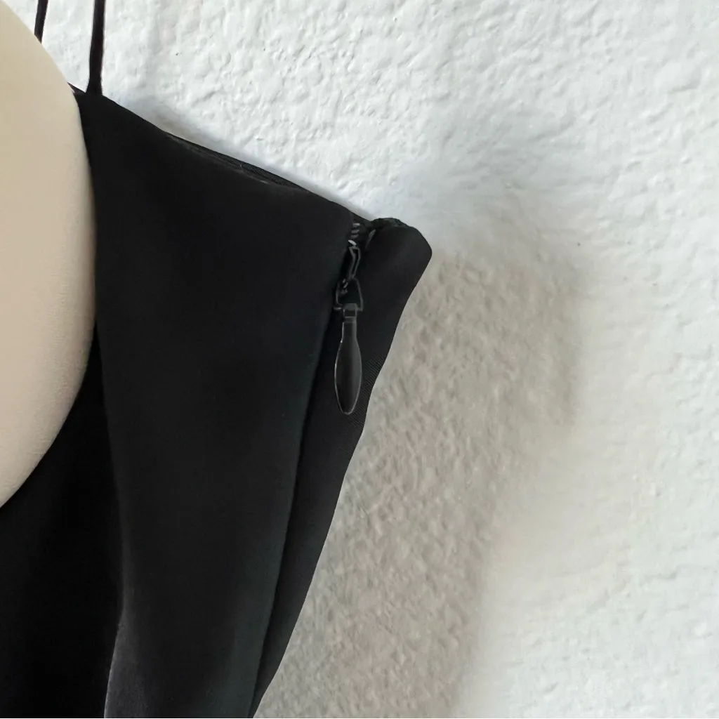 NWT Anna October Amur Tulip Midi Dress in Black and Cream - Image 5