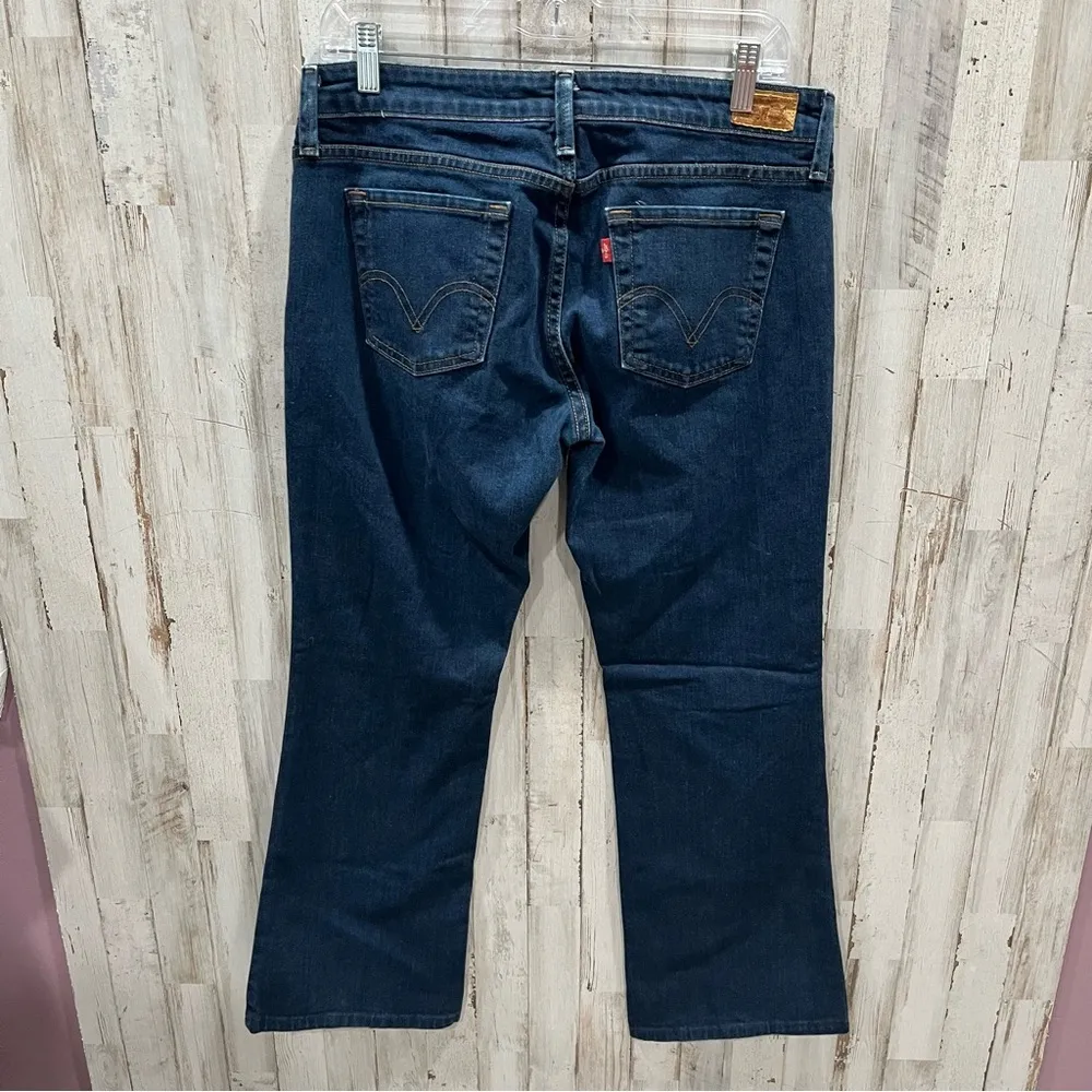 Vintage Y2K Levi's 545 Low Rise Boot Cut Jeans dark Blue wash, 10 medium - Image 3