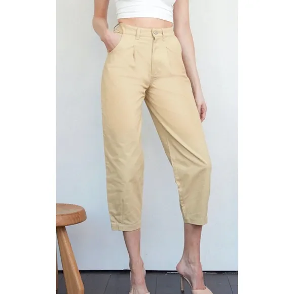 Billie the Label Devon Pant Size 2 Khaki Lagenlook Business Beach wear - Image 15