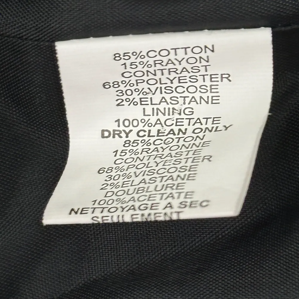 Trina Turk Crop Blazer Jacket Black Red Sz 10 - Image 13