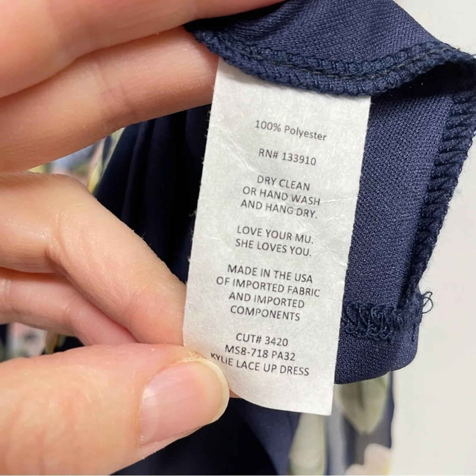 Show Me Your Mumu Navy Blue Floral Mini Shift Dress Womens S Babydoll Coquette - Image 6