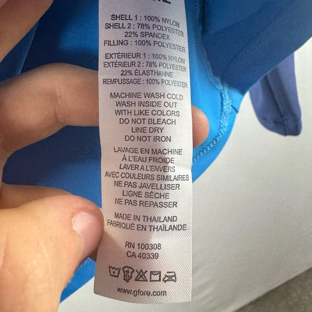 NWT G/Fore Hybrid Pullover Puffer Hoodie 1/2‎ Zip Jacket in Blue Size Small - Image 10