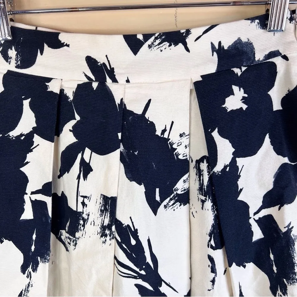 Zara Woman Pleated Knee Length Black White Skirt Worn On‎ TV Size Small Career - Image 6