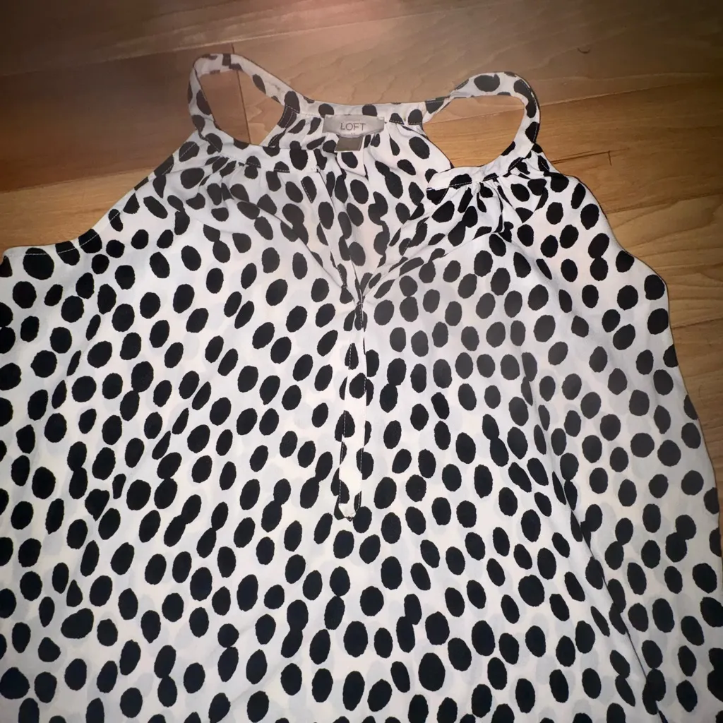 Loft  Black and White Polka Dot Women's Top - Image 5