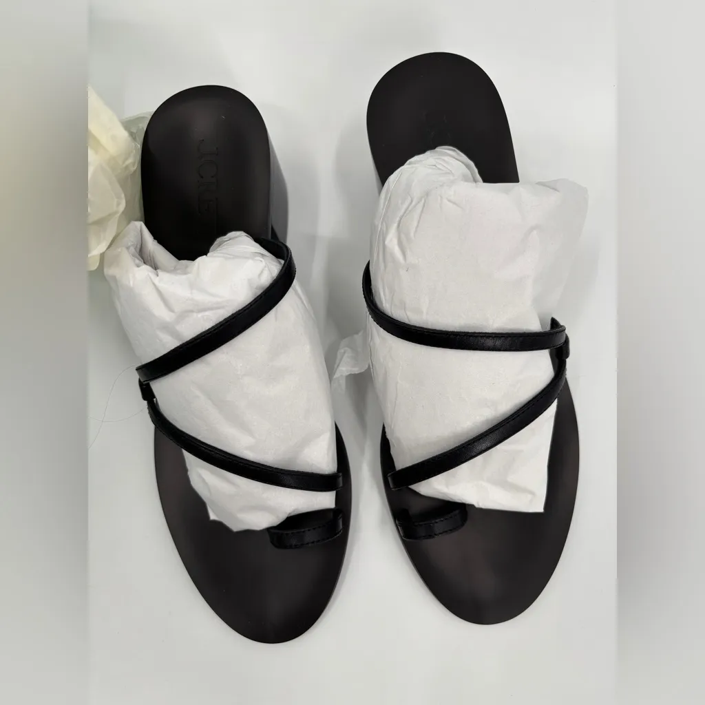 J.Crew Toe-ring block-heel sandals in leather - Image 4